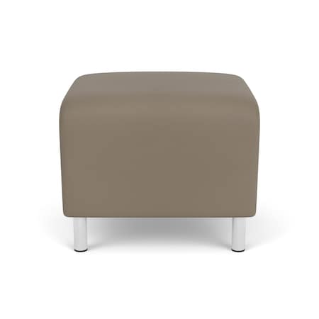 Siena Lounge Reception 1 Seat Bench, Brushed Steel, MD Farro Upholstery